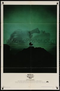 6h1316 ROSEMARY'S BABY 1sh 1968 Roman Polanski, Mia Farrow, creepy baby carriage horror image!