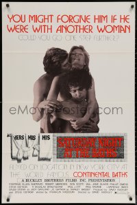 6h1329 SATURDAY NIGHT AT THE BATHS 1sh 1975 David Buckley bi-sexual love triangle!