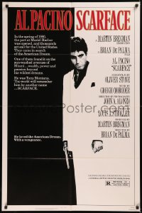 6h1336 SCARFACE 1sh 1983 Al Pacino as Tony Montana, Brian De Palma, Oliver Stone!