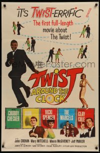 6h1483 TWIST AROUND THE CLOCK 1sh 1962 Chubby Checker in the first full-length Twist movie!