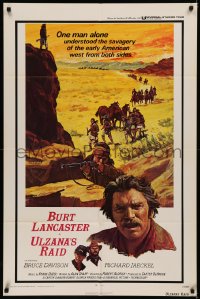 6h1485 ULZANA'S RAID int'l 1sh 1972 artwork of Burt Lancaster by Don Stivers, Robert Aldrich