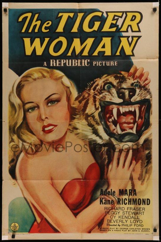 Emovieposter Com H Tiger Woman Sh Adele Mara Who Is Daring Dangerous Seductive