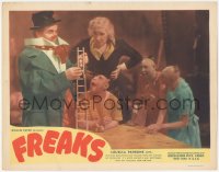 6m0103 FREAKS LC R1949 Tod Browning classic, Wallace Ford building tiny ladder by Schlitze!