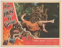 6m0104 FROM HELL IT CAME LC 1957 best close up of wacky living tree monster carrying woman!