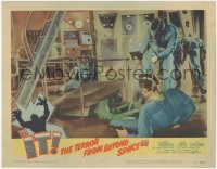 6m0147 IT! THE TERROR FROM BEYOND SPACE LC #2 1958 cool image of guys in ship attacked by alien!