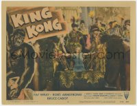 6m0154 KING KONG LC #6 R1956 natives prepare to sacrifice Fay Wray to the gigantic ape, color!