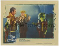 6m0158 MAN FROM PLANET X LC #7 1951 Edgar Ulmer, c/u of Robert Clarke & Roy Engel w/ alien by ship!