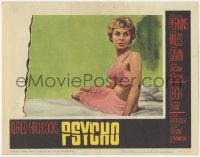 6m0193 PSYCHO LC #7 1960 great close up of sexy half-dressed Janet Leigh in bra and slip, Hitchcock