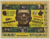 6m0207 SON OF FRANKENSTEIN/BRIDE OF FRANKENSTEIN TC 1948 monster Boris Karloff, Realart double bill!