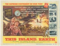 6m0217 THIS ISLAND EARTH TC 1955 they challenged unearthly furies of a planet gone mad, cool art!