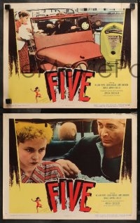 6m0246 FIVE 8 LCs 1951 Arch Oboler, post-apocalyptic sci-fi, 5 survivors, but only 1 woman!