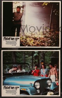 6m0247 FRIDAY THE 13th 8 LCs 1980 great images from the slasher horror classic, Kevin Bacon!