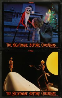 6m0253 NIGHTMARE BEFORE CHRISTMAS 8 LCs 1993 Tim Burton, Disney, great Halloween horror images!