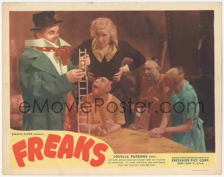 6m0103 Freaks Lc R1949 Tod Browning Classic Wallace Ford Building Tiny Ladder