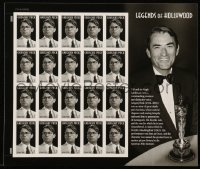 6p0176 GREGORY PECK Legends of Hollywood stamp sheet 2011 contains 20 unused postage stamps!