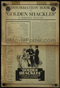 6p0882 GOLDEN SHACKLES pressbook 1928 Priscilla Bonner, Grant Withers