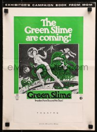 6p0762 GREEN SLIME pressbook 1969 Kinji Fukasaku cheesy sci-fi, includes full-color comic herald!