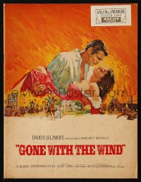 6p1016 GONE WITH THE WIND Australian souvenir program book R1967 Howard Terpning cover art!