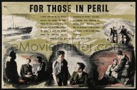 6p0569 FOR THOSE IN PERIL English trade ad 1944 Charles Crichton WWII Ealing movie, different art!