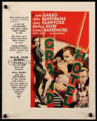 6p0614 GRAND HOTEL trade ad 1932 sexy Joan Crawford, different art by Ted Vincentini Ireland!