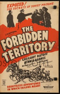 6p0820 FORBIDDEN TERRITORY pressbook 1938 exposed secrets of Soviet prisons, ultra rare!