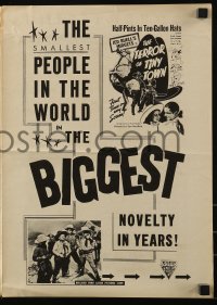 6p0714 TERROR OF TINY TOWN pressbook R1942 Jed Buell's Midgets in 10 gallon hats, wild & beyond rare!