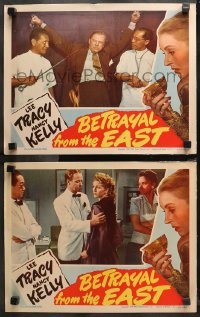 6r1173 BETRAYAL FROM THE EAST 2 LCs 1944 Lee Tracy & Nancy Kelly spy in Asia, Philip Ahn & Loo!