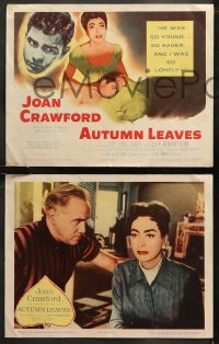 6r0650 AUTUMN LEAVES 8 LCs 1956 lonely Joan Crawford, Cliff Robertson, Lorne Greene, Vera Miles!