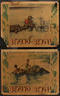 6r1094 BEYOND BENGAL 3 LCs 1934 Harry Schenck's Jungle Thriller of the Ages, cool safari images!