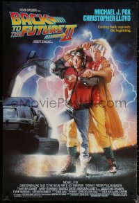 6s0926 BACK TO THE FUTURE II 1sh 1989 Michael J. Fox as Marty, synchronize your watches!