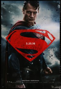 6s0939 BATMAN V SUPERMAN teaser DS 1sh 2016 waist-high image of Henry Cavill in title role!