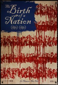 6s0950 BIRTH OF A NATION teaser DS 1sh 2016 Nate Parker, cool American flag composite image!