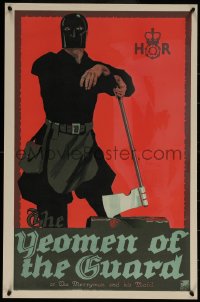 6s0247 YEOMEN OF THE GUARD stage play English double crown 1910s Gilbert & Sullivan, executioner!