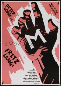 6s1129 M 27x39 1sh R2012 Fritz Lang classic, Peter Lorre, completely different artwork of hand!