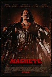 6s1130 MACHETE advance DS 1sh 2010 Robert Rodriguez, Danny Trejo with lots of blades!