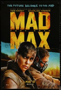 6s1133 MAD MAX: FURY ROAD teaser DS 1sh 2015 great cast image of Tom Hardy, Charlize Theron!