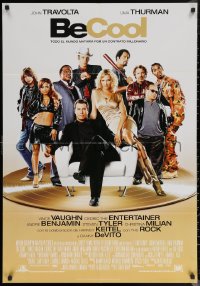 6s0563 BE COOL Spanish 2005 John Travolta, Uma Thurman, great image of top cast on gold record!