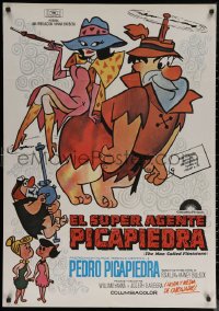 6s0583 MAN CALLED FLINTSTONE Spanish 1981 Hanna-Barbera, Fred, Barney, Wilma & Betty, spy spoof!