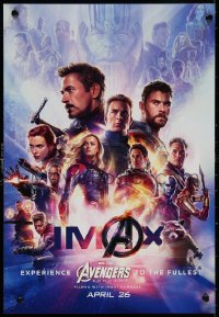 6s0081 AVENGERS: ENDGAME IMAX mini poster 2019 Marvel Comics, cool montage with Hemsworth & top cast!