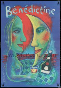 6s0177 BENEDICTINE 27x38 French advertising poster 1993 wild and surreal artwork by Paul Davis!