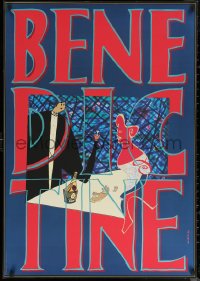 6s0176 BENEDICTINE 27x38 French advertising poster 1993 title and central art by Javier Mariscal!