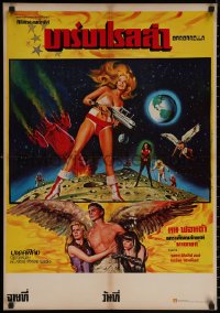 6s0637 BARBARELLA Thai poster 1968 Vadim, completely different sci-fi art of Jane Fonda, ultra rare!