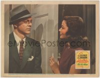 6w1064 LAURA LC 1944 c/u of Dana Andrews staring at beautiful & not dead Gene Tierney in doorway!