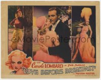 6w1091 LOVE BEFORE BREAKFAST LC 1936 3 images of sexy Carole Lombard, classic black eye art, rare!