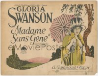 6w0636 MADAME SANS GENE TC 1925 great image of pretty Gloria Swanson with parasol, ultra rare!