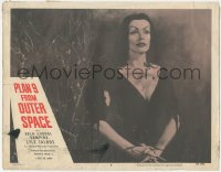 6w1185 PLAN 9 FROM OUTER SPACE LC #3 1958 best close up of Maila Nurmi as Vampira, Ed Wood!