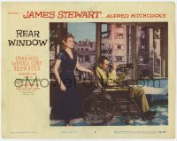 6w1211 REAR WINDOW LC #6 1954 Alfred Hitchcock, great image of Grace Kelly & James Stewart w/lens!