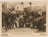 6w1237 ROUGHEST AFRICA LC 1923 Stan Laurel & James Finlayson w/ liquor barrels attacked by natives!