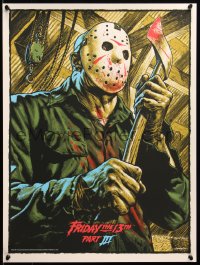 6x0749 FRIDAY THE 13th PART 3 - 3D #3/225 18x24 art print 2013 Mondo, Jason Edmiston, first edition!