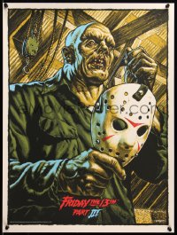 6x0750 FRIDAY THE 13th PART 3 - 3D #2/100 18x24 art print 2013 Mondo, Jason Edmiston, variant ed.!